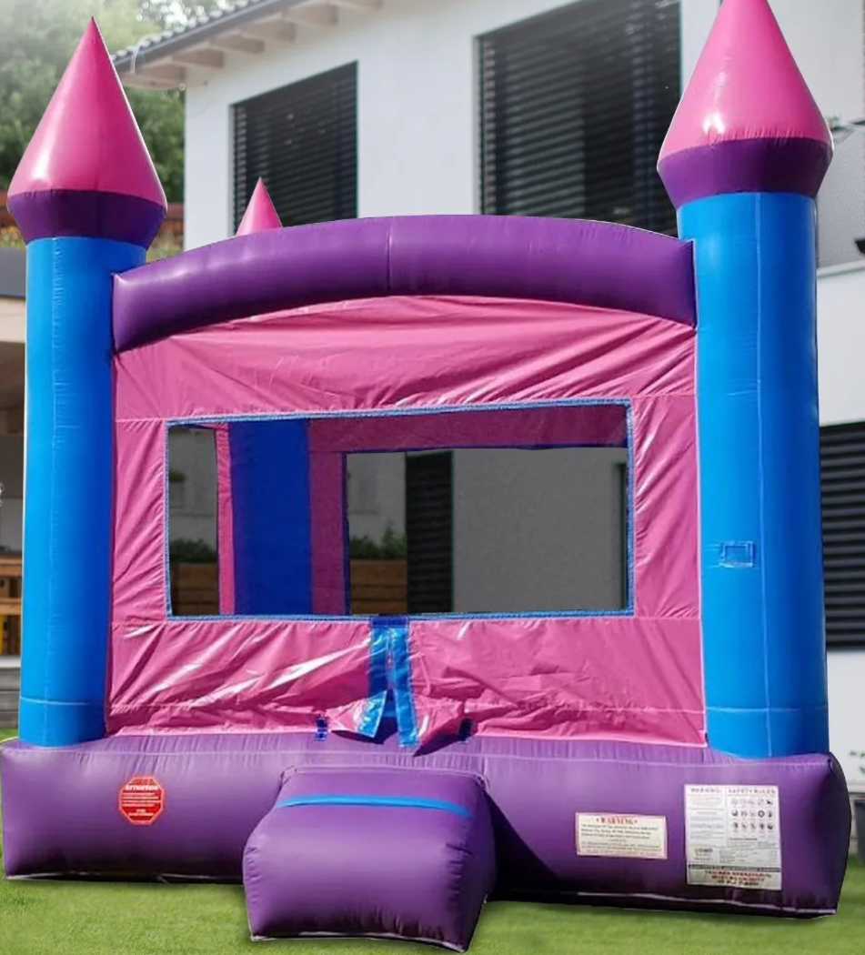 Large Pink Castle Bounce House
