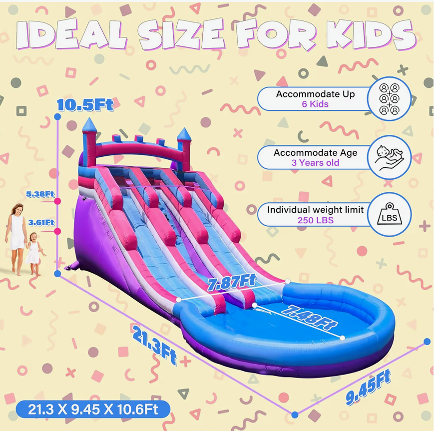 Large Pink Waterslide